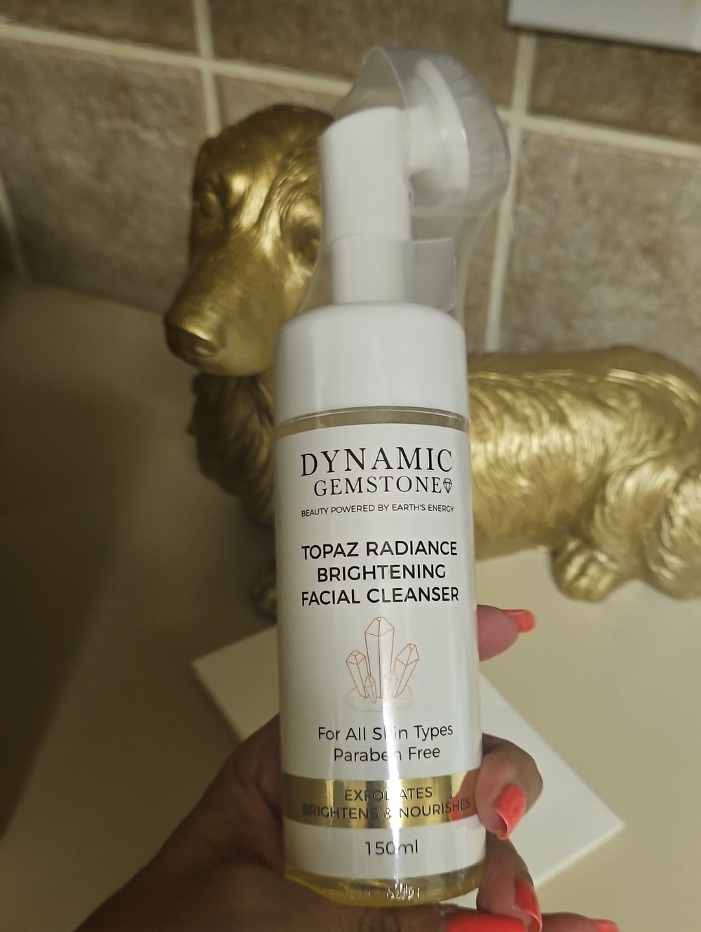 Topaz Radiance Brightening Facial Cleanser - White/Gold